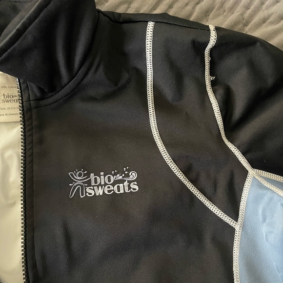 Bio Sweats Weight Loss sauna jacket size large 14-16 women’s sweat black & blue - Picture 9 of 10